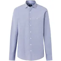 Hackett per uomo. HM3010762 Camicia City Gingham blu (L), Casual, Cotone, Classico, Manica lunga, Navy