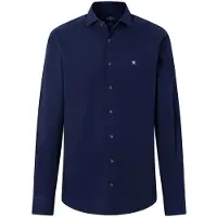 Hackett London per uomo. HM3010764 Camicia Ess Stretch Pop blu marino (XL), Casual, Cotone, Classico, Manica lunga, Navy