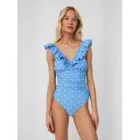Crãs Costume intero azzurro / bianco