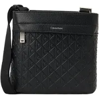 Calvin Klein Emblem Emboss Sling Bag Black Taglia: OS | Borse Outlet | Uomo | Nero