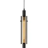 Iluminar AL Selena - Lampada a sospensione moderna nera a 1 luce