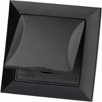 Duwi Prese a muro da incasso, grado di protezione IP44, placche nere, modello 33209