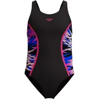 Speedo Kid's Hyperboom Splice Muscleback Swimsuit Costume intero Bambini (164, nero)