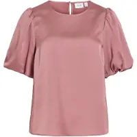 Vila Viellette Round Neck Top A Maniche Corte