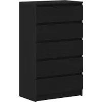 vidaXL Cassettiera nera effetto rovere 60x36x103 cm