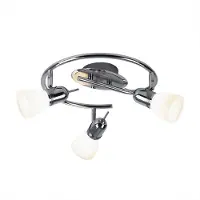 Esto Plafoniera LED, vetro, cromo, acciaio, spot mobili, P 38 cm