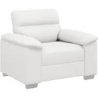 vidaXL Poltrona bianca 100x81x84 cm in ecopelle