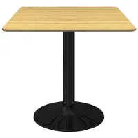 Nova Hurt Tavolo da pranzo quadrato "TORI" 70x70 cm | Design loft in rovere scuro e nero | Tavolino da cucina in stile industriale | Robusto e moderno