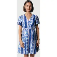 Colourful Rebel Nova Palm Real Wrap Mini Dress Ss Bright Blue Taglia: M | Abiti Mini Outlet | Donna | Blu