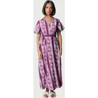 Colourful Rebel Ava Palm Collar Real Wrap Maxi Dress Ss Raspberry Wine Taglia: XS | Maxi abiti Outlet | Donna | Rosa