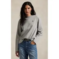 Ralph Lauren per donna. 211967105003 Maglietta in jersey di cotone grigio (L), Casual, Manica lunga