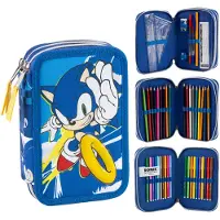 Cerda Sonic Astuccio Triplo Per Matite Sonic The Hedgehog