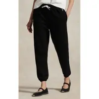 Ralph Lauren per donna. 211971694004 Pantaloni della tuta in felpa con coulisse nero (XS), Casual, Sportivo, Cotone