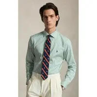 Ralph Lauren per uomo. 710B22606002 Camicia in popeline a righe Custom Fit verde (XL), Casual, Cotone, Manica lunga