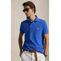 Ralph Lauren per uomo. 710680784528 Il polo iconico in piqué blu (S), Casual, Cotone, Manica corta