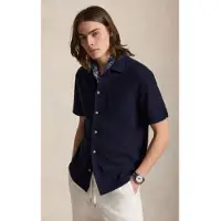 Ralph Lauren per uomo. 710B18536004 Camicia in pointelle con texture marino (XL), Casual, Cotone, Manica lunga, Navy