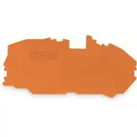 Wago Piastra terminale arancione - Piastra terminale/divisoria per morsettiera 2016-7692