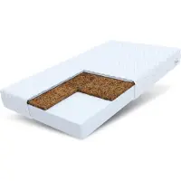 FDM Materasso in schiuma CARINI JERSEY 90x200 cm, 11 cm, con fibra di cocco