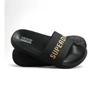 Superdry per uomo. MF310223A Infradito da piscina con logo Code nero (42/43), Oro, Basso, Casual, Beachwear