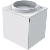 Emco evo 450 lavabo pour invités, blanc optique, 450x450x508mm, 958227410, 958227410