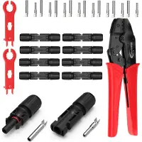 RedStar24 Set di attrezzi solari 10x pinze per crimpare i connettori solari per cavi da 2,5 a 6 mm²