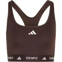 Adidas Reggiseno sportivo 'TECHFIT' cioccolato / bianco
