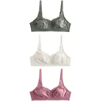 Next Reggiseno verde scuro / rosa / bianco