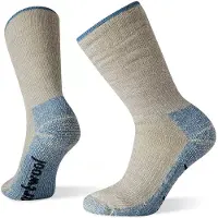 Smartwool Women's Classic Mountaineer Maximum Cushion Crew Calze da trekking Donna (34-37, beige/grigio)