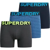 Superdry per uomo. M3110452C Set di 3 boxer Design blu, blu navy, nero (L), Homewear, Cotone