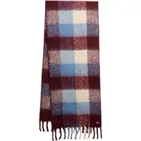 Superdry unisex. W9310084A Sciarpa a quadri granato (OSFA), Casual, Granata, Poliestere
