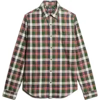 Superdry per uomo. M4010737A Camicia a quadri vintage verde (M), Casual, Cotone, Manica lunga