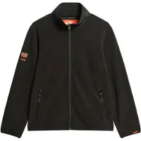 Superdry per uomo. M2014152A Pile Active Full Zip in Nero (M), Casual, Manica lunga, Polister riciclato, Sostenibile