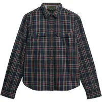 Superdry per donna. W4010513A Camicia da boscaiolo blu navy (M), Casual, Cotone, Manica lunga