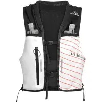 La Sportiva - Gilet da trail/running - Ultra Trail Vest 10L White/Cherry Tomato - Taglia L - Bianco