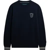 Superdry per uomo. M2014281A Felpa blu navy Athletic Club Crew (M), Casual, Cotone