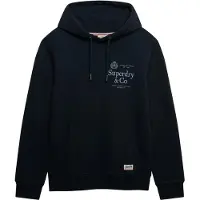 Superdry per uomo. M2014538A Felpa con cappuccio 1954 Company Relaxed blu marino (XXL), Casual, Cotone, Navy