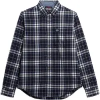 Superdry per uomo. M4011047A Camicia Lumberjack blu (S), Casual, Cotone, Manica lunga