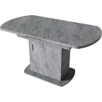 EUAKT GmbH Tavolo da pranzo allungabile con contenitore, tavolino multifunzionale per un massimo di 6 persone, tavolo da pranzo ovale minimalista salvaspazio, grigio+argento