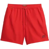 Superdry per uomo. M3010256A Costume da bagno rosso essenziale (L), Beachwear, Polister riciclato, Sostenibile