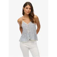 Superdry per donna. W6011647A Top a spalline Vintage Ladder Trim blu (M), Casual, Senza maniche / cinghie