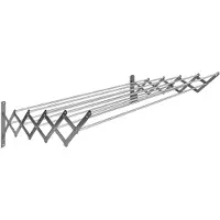 Sauvic Stendino Estensibile In Acciaio Inox Da 10 Aste 160 Cm