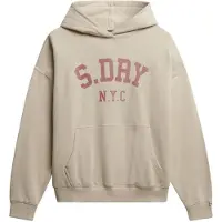 Superdry per donna. W2012452A Felpa beige Athletic Essentials Relax (L), Casual, Cotone