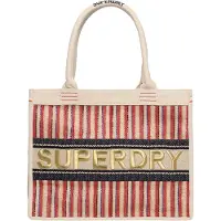 Superdry per donna. W9110411A Borsa tote Luxe rossa (OSFA), Rosso, Casual, Iuta