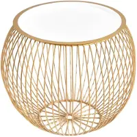 Invicta Tavolino da 40 cm, design dorato, moderno, per il soggiorno. ACQUISTA ORA