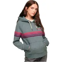 Superdry per donna. W2011964A Felpa Rainbow a righe con cappuccio blu (XS), Casual, Cotone
