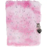 Tinka Diario Pink Plush W/hearts W/lock