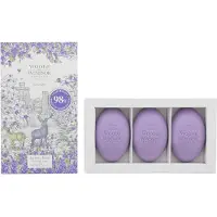 Woods of windsor Set Trio, , Lavanda, Pulizia, Lavanda, Saponetta da massaggio, Burro di karitè, 3 pz, 60 g