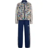 Adidas Originals Tuta da jogging 'SST LOOSE CROPPED TRACK SUIT' navy / blu chiaro / giallo / bianco