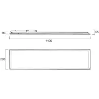 Sylvania Pannello da incasso a LED QUANTUM, bianco 120x30 cm DALI 26 W UGR19 IP54
