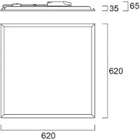 Sylvania Pannello da incasso a LED START, bianco, 62x62 cm, DALI, CCT, 33 W, UGR19